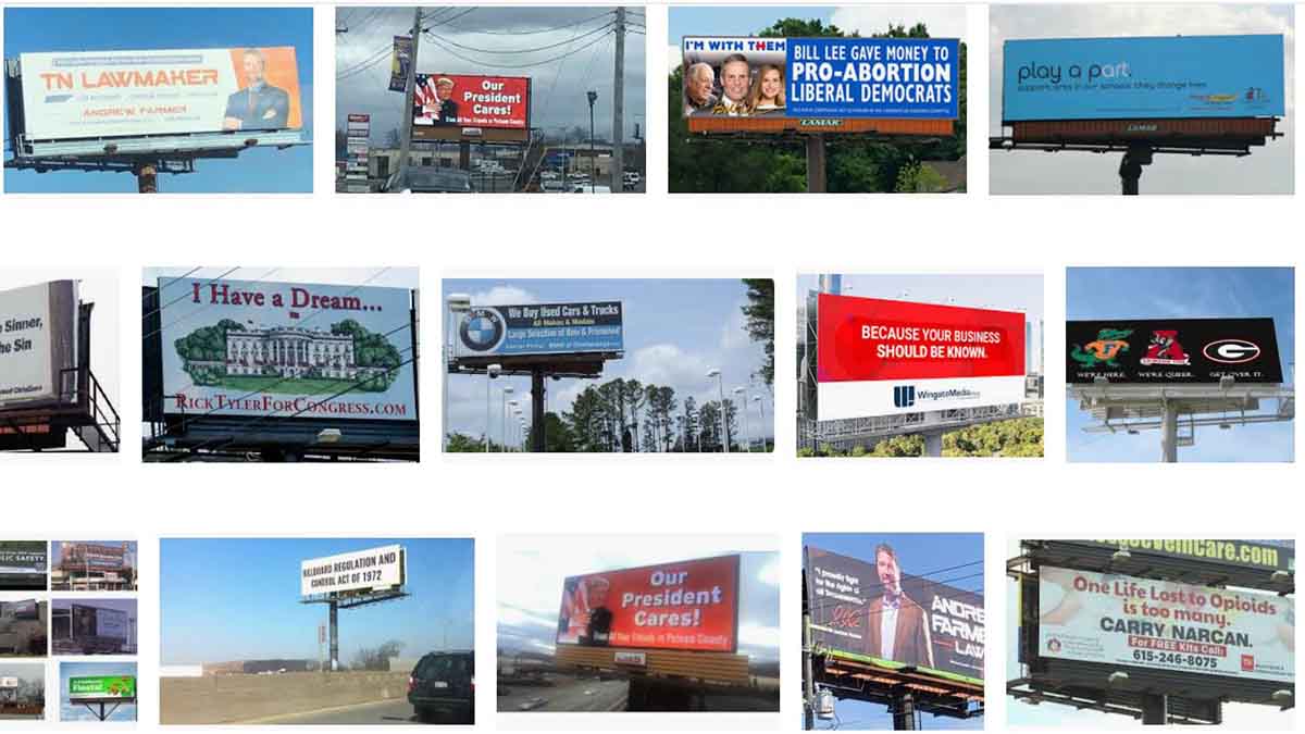 Billboard Advertising in Tennessee (TN) Rent Static/Vinyl and Digital