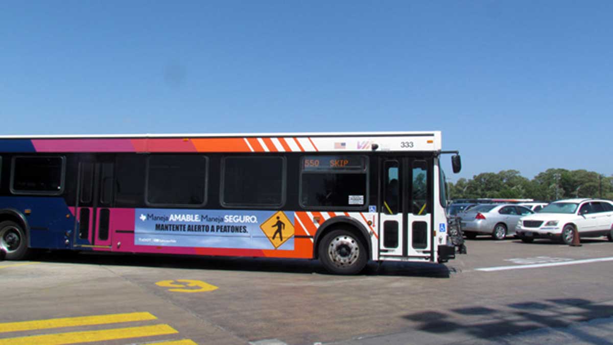 Texas Dept of Transportation (TXDOT) San Antonio Bus Advertising