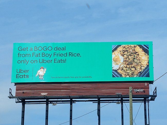 Uber Eats Billboards for Partner Restaurants 3