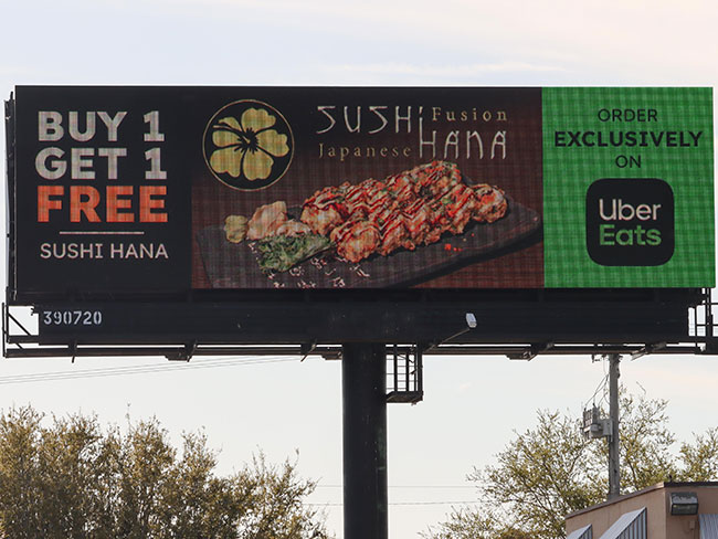Uber Eats Billboards for Partner Restaurants 6